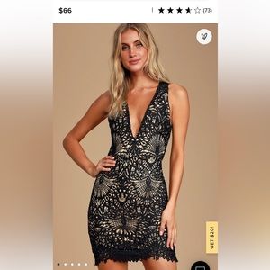 Lulu's Black Lace Dress